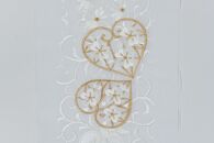 半衿白地い金糸の葵の刺繍