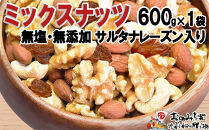 無添加・無塩 ミックスナッツ ＆ レーズン 約600g