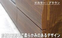 波型前板のオーシャン80リビングチェスト（ナチュラル）