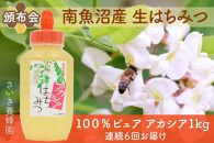 【頒布会】さいき養蜂園　　天然ピュア蜂蜜　アカシア１ｋｇ　6か月連続お届け