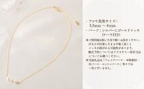 アコヤパールネックレス 5.5mm~6mmシルバー 14金メッキ