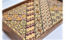 箱根寄木細工　袖付長盆(小)&nbsp;|&nbsp;工芸品&nbsp;装飾品&nbsp;民芸品&nbsp;木工品&nbsp;寄木細工&nbsp;クラフト&nbsp;木製&nbsp;オリジナル&nbsp;御盆&nbsp;袖付き&nbsp;デザイン&nbsp;手作り&nbsp;人気&nbsp;おすすめ&nbsp;伝統&nbsp;ギフト&nbsp;日本製&nbsp;観光&nbsp;お土産&nbsp;送料無料&nbsp;神奈川&nbsp;箱根