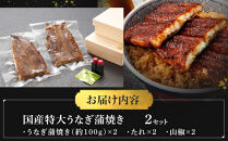 国産特大うなぎ蒲焼き（うな丼用２セット）