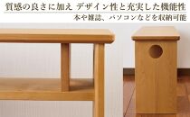 ローテーブル&nbsp;木製&nbsp;座卓&nbsp;机&nbsp;デスク&nbsp;棚付き&nbsp;収納&nbsp;憩-いこい-&nbsp;ライト色&nbsp;大川家具