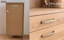 ピグミー&nbsp;ミドルチェストボード&nbsp;ライトオーク&nbsp;幅60&nbsp;高さ124&nbsp;シンプル&nbsp;キッチン収納