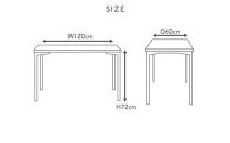 パソコンデスク シンプル デスク WAAKdesk TypeA 120 天板ウォールナット | 脚グレー