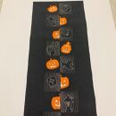 半衿　半襟　黒　ハロウィン　刺繍　市松