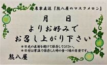 「熊八屋のマスクメロン」１玉入　2026年10月発送【メロン　フルーツ&nbsp;果物&nbsp;ギフト&nbsp;プレゼント&nbsp;先行受付&nbsp;人気&nbsp;おすすめ&nbsp;広島県&nbsp;&nbsp;尾道市】