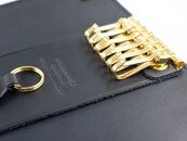 maf&nbsp;pinto&nbsp;レザーキーケース&nbsp;本革&nbsp;鍵入れ&nbsp;コンパクト&nbsp;マルチ&nbsp;カードキー&nbsp;ネイビー