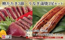 土佐料理司 高知本店鰹たたき3節・うなぎ蒲焼1尾セット