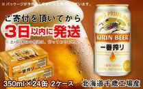 キリン一番搾り生ビール＜北海道千歳工場産＞350ml（24本） 2ケース【ポイント交換専用】