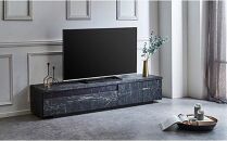 【開梱設置】テレビ台 Lクラス 幅180cm TV ブラック 黒 石目ガラス黒  テレビボード TV台 TVボード ローボード 家具