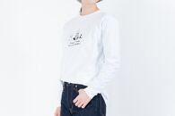 《1》レディースL・メンズS～M　TimeロングTシャツ　White