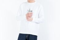 《1》レディースL・メンズS～M　TimeロングTシャツ　White