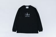 《0》レディースM　TimeロングTシャツ　BLACK