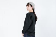 《0》レディースM　TimeロングTシャツ　BLACK