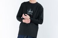 《0》レディースM　TimeロングTシャツ　BLACK