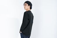 《0》レディースM　TimeロングTシャツ　BLACK