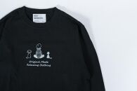 《0》レディースM　TimeロングTシャツ　BLACK