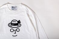 《3》メンズXL　麦わらロングTシャツ　White