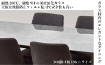 GT150テーブルとDC-5イス4脚の5点セット【2本脚／天板：グレー／張地：布ブラック】