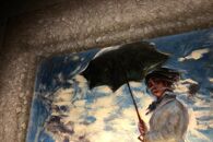 越前和紙と西洋絵画　モネ「散歩・日傘をさす女性」