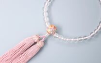 【神戸珠数店】〈京念珠〉女性用数珠 空女華薩摩「華詰め」特上水晶