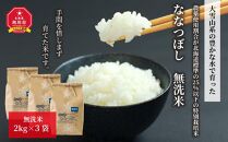 令和5年産 ななつぼし無洗米2kg×3袋 農薬使用割合が北海道標準の25%以下の特別栽培米_01260