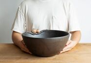【信楽焼・明山】　仲良しふくろう丸型手洗鉢(φ30cm)　washbowl-08