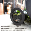 【ポイント交換専用】【信楽焼・明山】丸水槽・小（黒）　aqua-03s