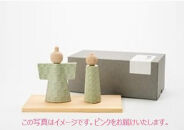 【ポイント交換専用】【信楽焼・明山】陶雛人形　hina(ピンク)　hina-02