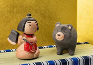 【ポイント交換専用】【信楽焼・明山】いわい　金太郎　五月人形セット　&nbsp;iwai-k04