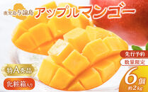 【数量限定】鹿児島&nbsp;与論島アップルマンゴー特A秀品６個約2kg化粧箱入り【先行予約】