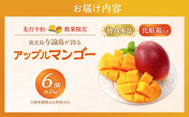 【数量限定】鹿児島&nbsp;与論島アップルマンゴー特A秀品６個約2kg化粧箱入り【先行予約】