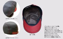 北国の手づくり帽子「エゾシカ革のハンチング」／ブラック	Lサイズ_00855
