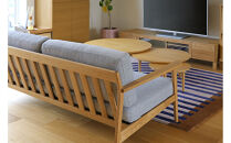 【開梱設置】高野木工&nbsp;CEBU&nbsp;セブ&nbsp;ソファ&nbsp;2.5人掛け&nbsp;オーク&nbsp;【10年保証】