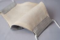 【受注生産】匠の技術で織り上げる美しいシルクマスク（抗菌）2枚セット（グレンチェック ネイビー&シルバー）