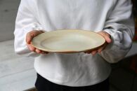 信楽焼　だ円リム皿(小)鉄散＆サビ釉セット【古谷製陶所】