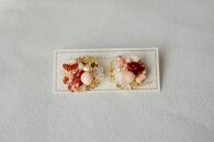 【宝石珊瑚】（選べる）赤、白、ピンク珊瑚の刺繍ピアス・イヤリング【(1)赤・ピンク珊瑚メイン〈イアリング〉】