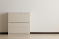 【洗面所などの限られた空間に便利】薄型チェスト&nbsp;75cm幅4段&nbsp;(ナチュラル木目)