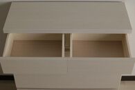 【洗面所などの限られた空間に便利】薄型チェスト&nbsp;75cm幅4段&nbsp;(ナチュラル木目)