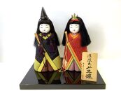 塩沢織木目込人形 （雛人形） ほほえみ立雛Ａ（濃色系）