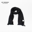 【KEY MEMORY】ウールアクリルスカーフ　BLACK