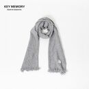 【KEY MEMORY】ウールアクリルスカーフ　GRAY