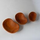 【限定1品】そら豆形の木皿3枚セット　国産桜材【ポイント交換専用】