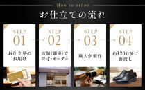 「工房職人の九分仕立て」オーダーシューズお仕立券。カーフレザーコース&nbsp;〈カラー〉4色から選択。〈デザイン〉内羽根ストレートチップ。　　