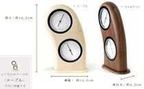 【旭川クラフト】木製温度計&湿度計 スマイル温湿度計 メープル/ササキ工芸_01496