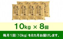 【9月20日より価格改定予定】☆全8回定期便☆ 岩手ふるさと米 10kg×8ヶ月 一等米ひとめぼれ 令和6年産  東北有数のお米の産地 岩手県奥州市産 おこめ ごはん ブランド米 精米 白米