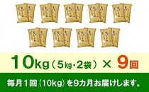 【9月20日より価格改定予定】☆全9回定期便☆ 岩手ふるさと米 10kg(5kg×2)×9ヶ月 一等米ひとめぼれ 令和6年産  東北有数のお米の産地 岩手県奥州市産 おこめ ごはん ブランド米 精米 白米