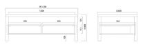 大川家具 フォレス 110センターテーブル 引出し付 天然木ウォールナット